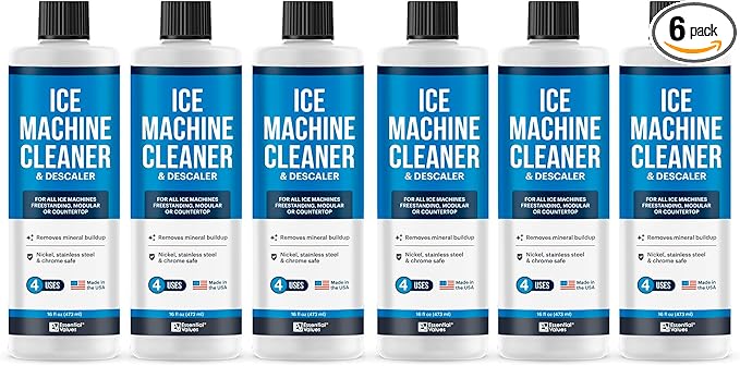 Ice Machine Cleaner and Descaler 16 fl oz Descaler | Ice Maker Cleaner Compatible with All Major Brands (Scotsman, KitchenAid, Affresh, Opal, Manitowoc) (6 pack)