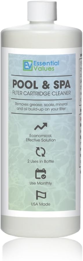 Spa Filter Cleaner (32oz, 2 Uses), Pool Filter Cleaner | Made in USA - Hot Tub Cleaner, Excellent Cleaning Solution for Both Pool Filters & Spa Filters